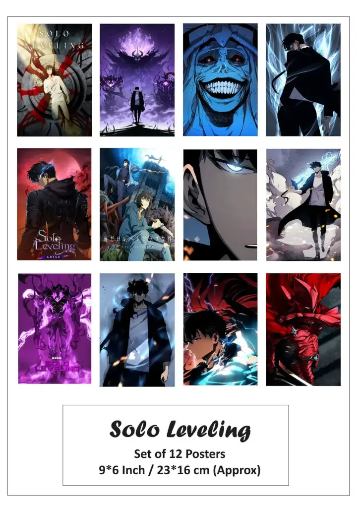 Solo Leveling Poster set of 12 Size 14.6 x 22.2cm
