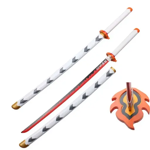 Rengoku's Nichirin 104cm wooden katana unassembled