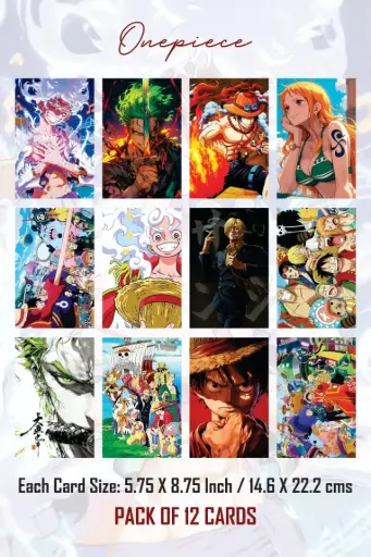 One Piece Posters set of 12 Size 14.6 x 22.2cm
