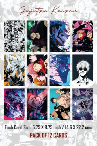 Jujutsu Kaisen Poster set of 12 Size 14.6 x 22.2cm