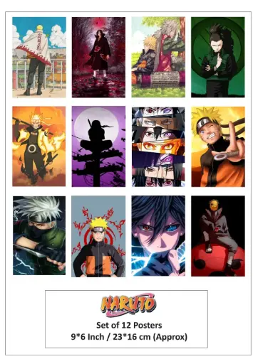 Naruto Poster set of 12 Size 14.6 x 22.2cm