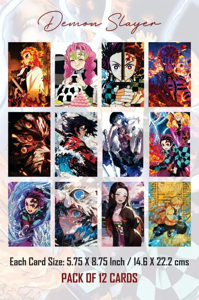 Demon Slayer Poster set of 12 Size 14.6 x 22.2cm