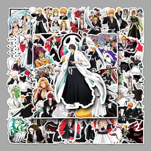 Bleach Stickers 7x7cm 10 Stickers - 50rs