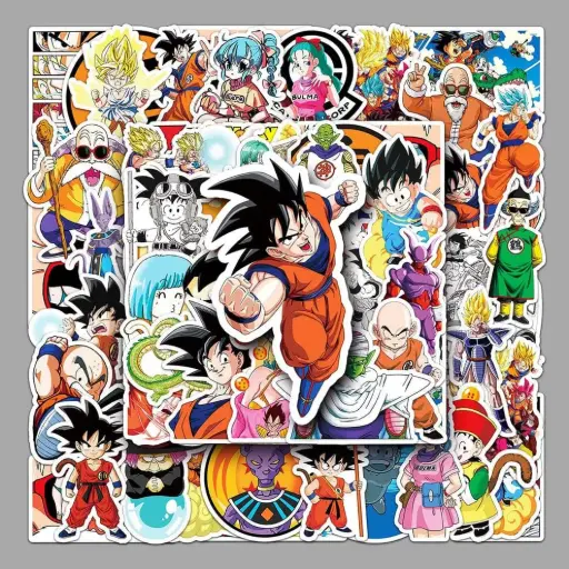 Dragon Ball Stickers 7x7cm 10 Stickers - 50rs