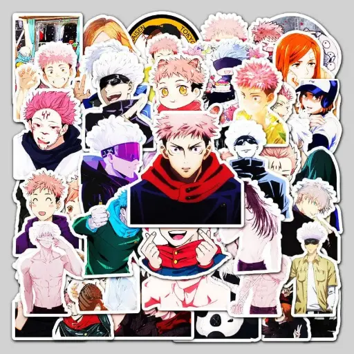 Jujutsu Kaisen Stickers 7x7cm 10 Stickers - 50rs