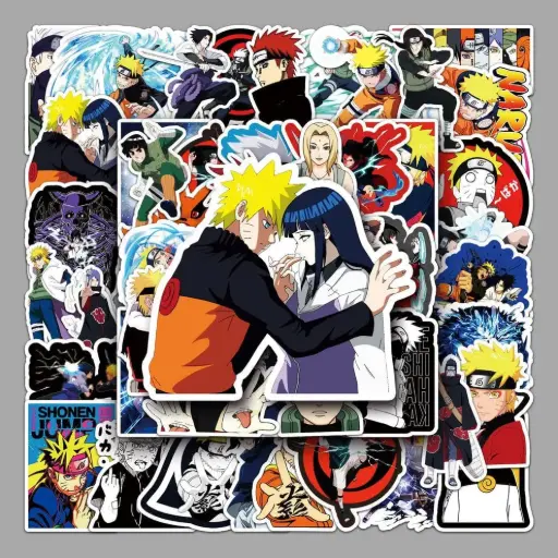 Naruto Stickers 7x7cm 10 Stickers - 50rs